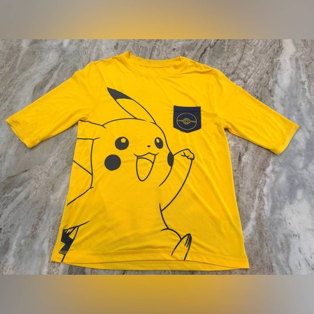 Pokémon Pikachu Kids short Sleeve Graphic Top | Yellow | Size 8